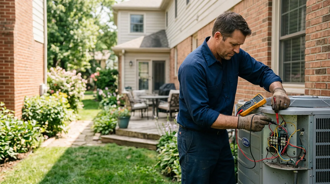HVAC technician working near Seville, FL